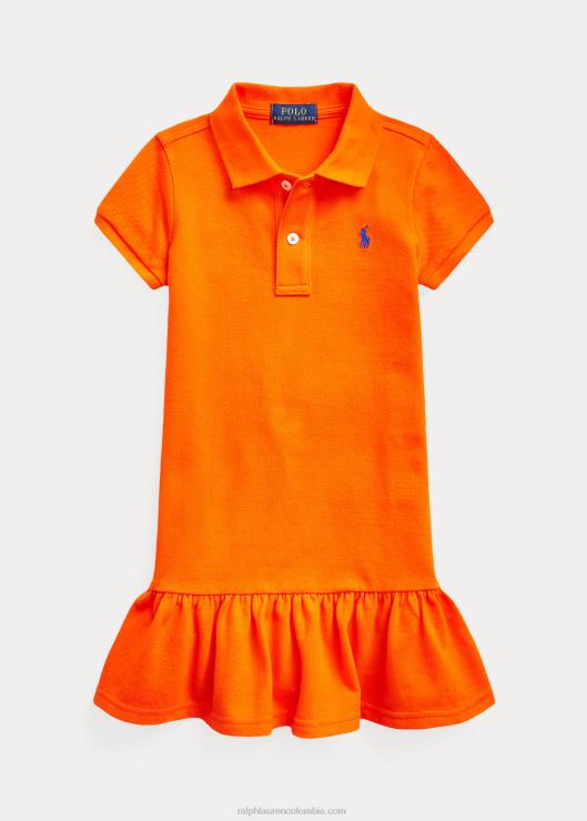 vestido polo de malla de algodón niños vela naranja Ralph Lauren 2XR2V6772