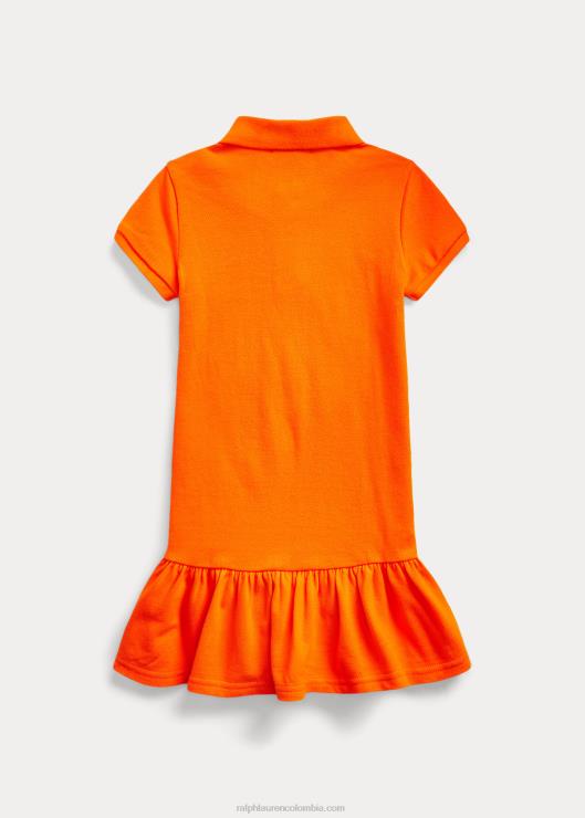 vestido polo de malla de algodón niños vela naranja Ralph Lauren 2XR2V6772