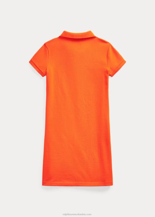 vestido polo de malla de algodón niños vela naranja Ralph Lauren 2XR2V7014