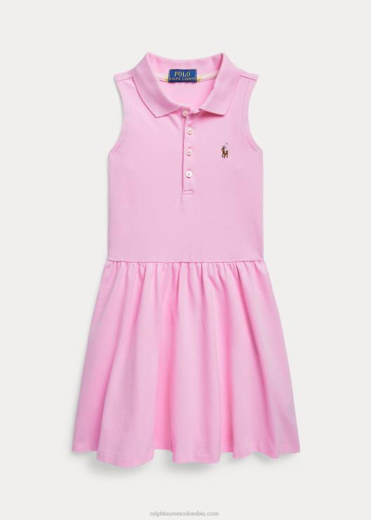 vestido polo de malla elástica niños rosa carmelo Ralph Lauren 2XR2V6716