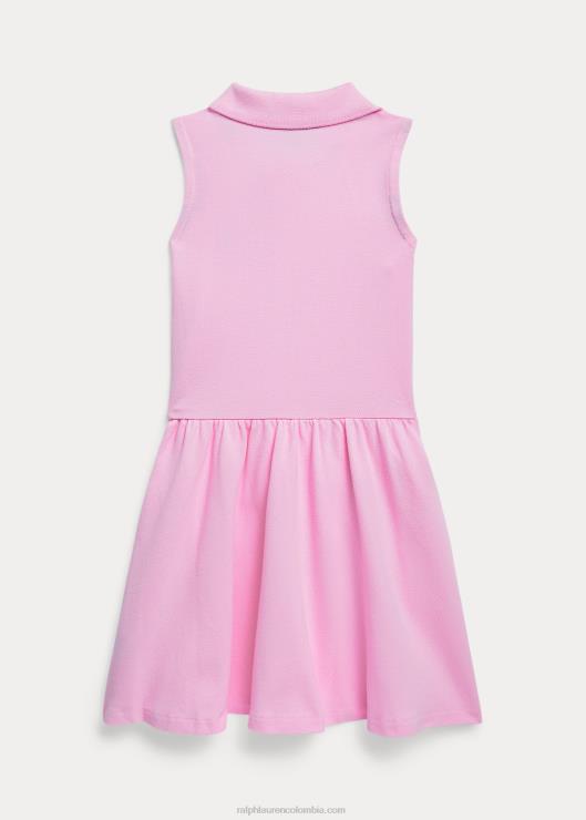 vestido polo de malla elástica niños rosa carmelo Ralph Lauren 2XR2V6716