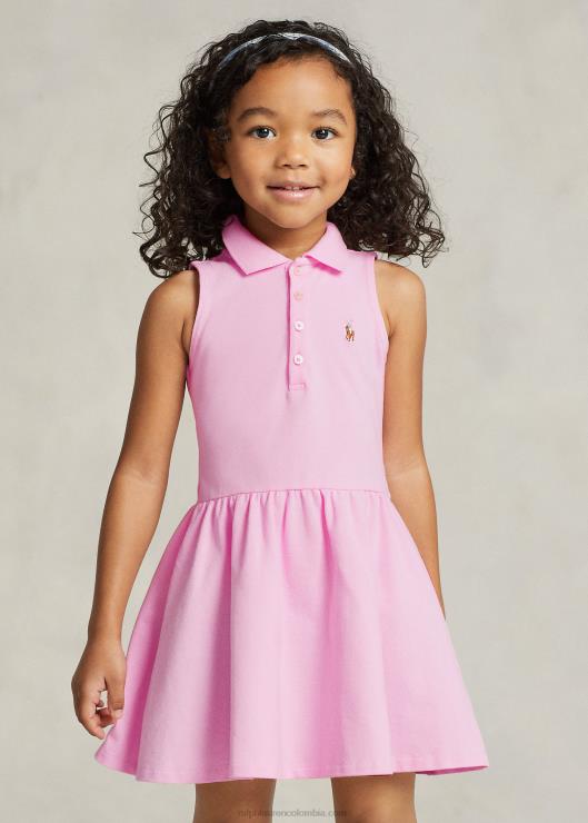vestido polo de malla elástica niños rosa carmelo Ralph Lauren 2XR2V6716