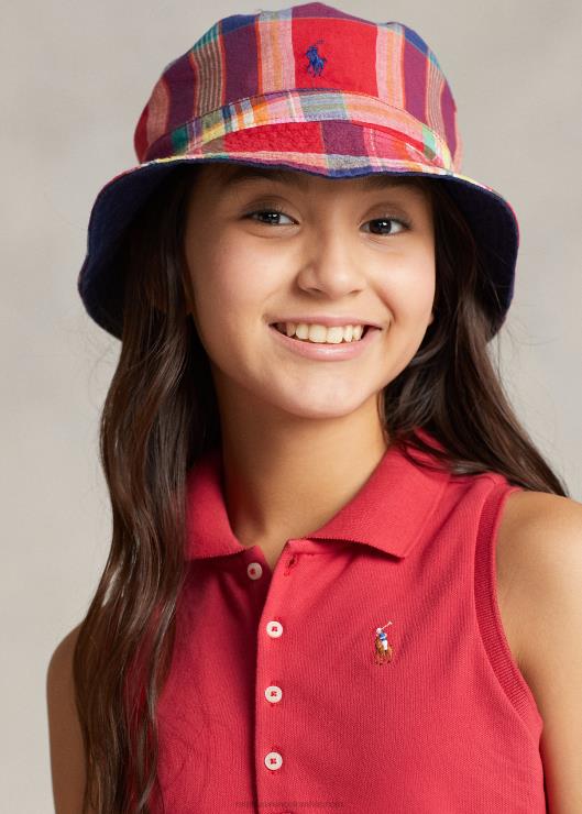 vestido tipo polo de malla elástica con ribete de grogrén niños estribor rojo Ralph Lauren 2XR2V6957