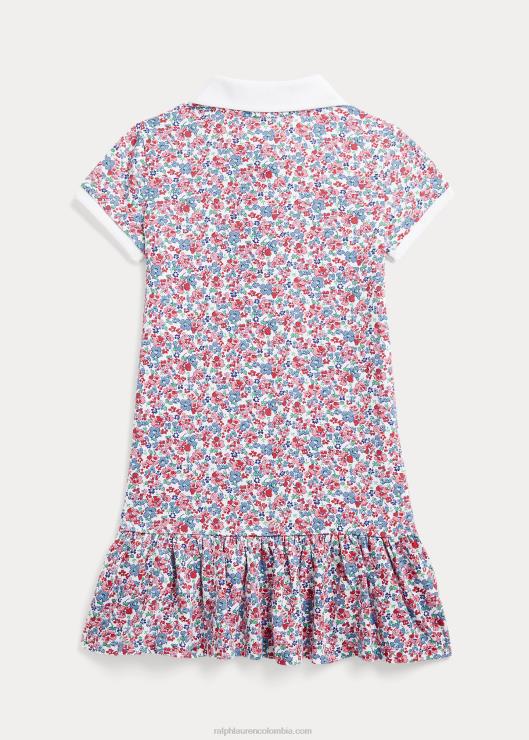 vestido tipo polo de malla elástica floral niños flores Ralph Lauren 2XR2V7354