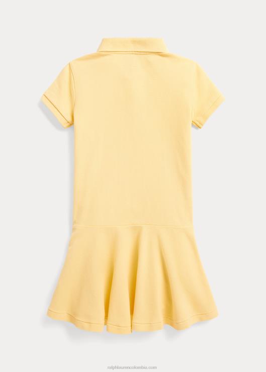 vestido tipo polo de manga corta niños maíz amarillo Ralph Lauren 2XR2V6944