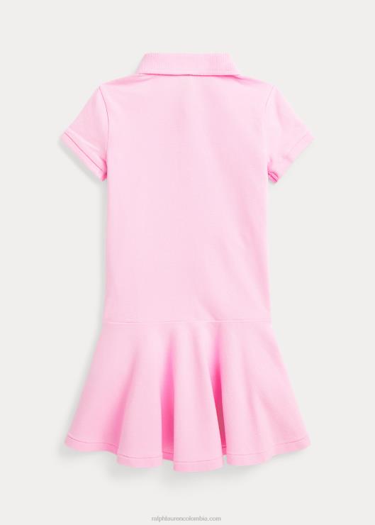 vestido tipo polo de manga corta niños rosa carmelo Ralph Lauren 2XR2V6945