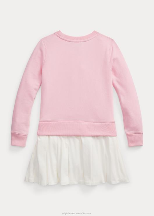 vestido tipo sudadera de polar de big pony niños rosa carmelo Ralph Lauren 2XR2V6961