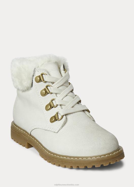 bota burnley de gamuza sintética niños gamuza crema Ralph Lauren 2XR2V7654