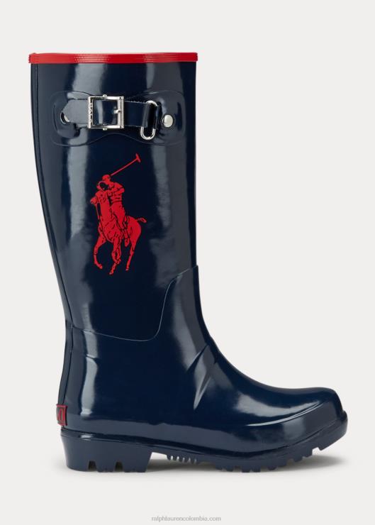 bota de lluvia ralph niños azul marino/rojo Ralph Lauren 2XR2V7304