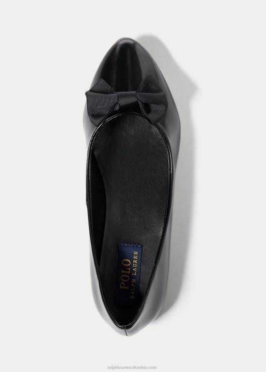 zapatillas de ballet nala niños cuero negro Ralph Lauren 2XR2V7298