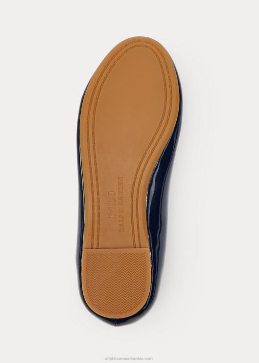 zapatos planos de charol nellie niños patente de la marina Ralph Lauren 2XR2V7299