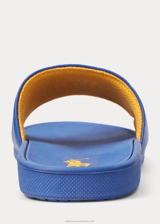 chanclas con logo de soren niños azul real Ralph Lauren 2XR2V6371