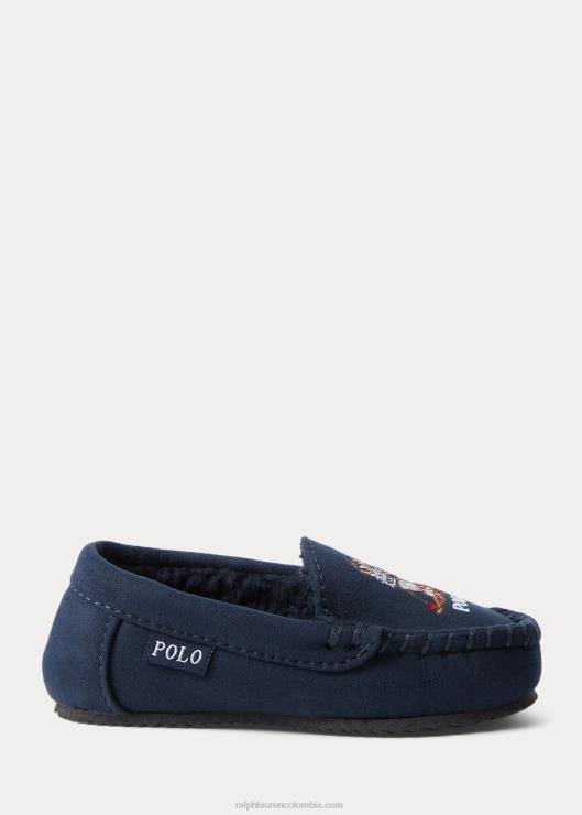 pantuflas dezi iv polo bear de gamuza sintética niñosRalph Lauren 2XR2V6699