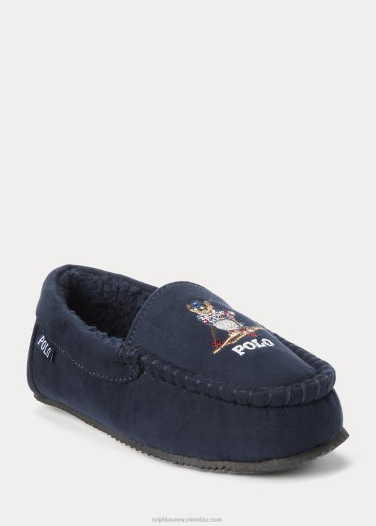 pantuflas dezi iv polo bear de gamuza sintética niñosRalph Lauren 2XR2V6704