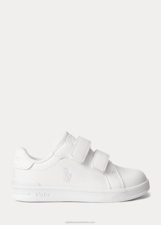 tenis Heritage Court de piel sintética niños blanco Ralph Lauren 2XR2V6335