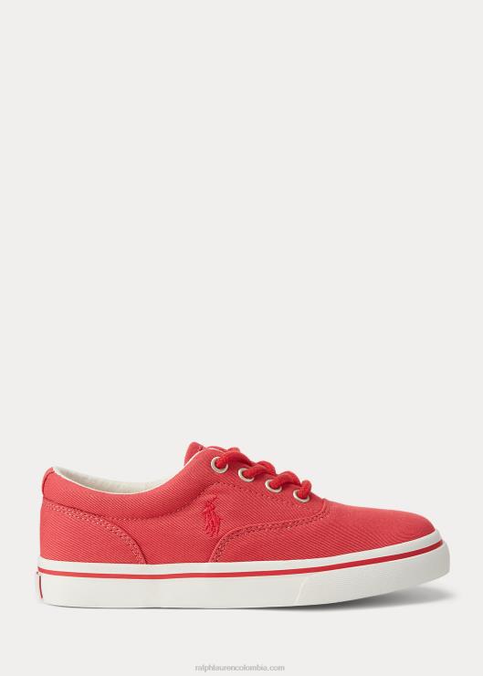 tenis Keaton de sarga de algodón niños Ají picante Ralph Lauren 2XR2V6374
