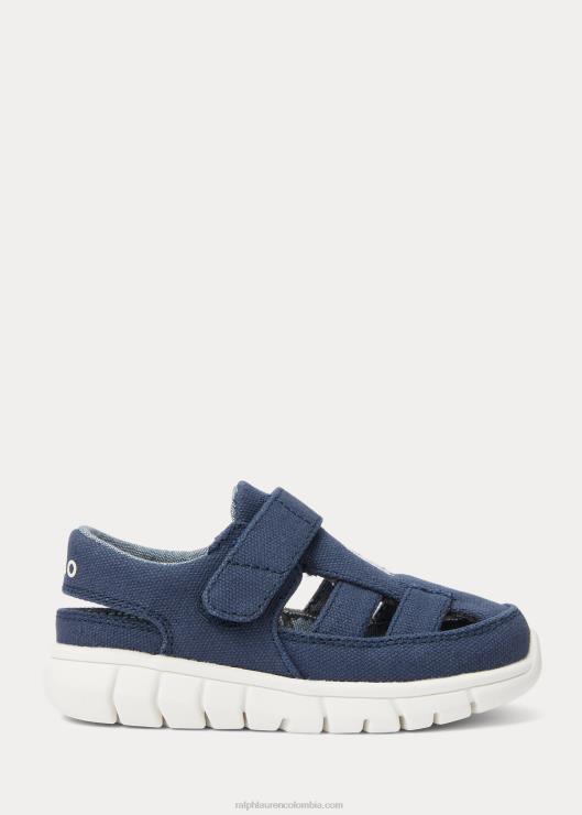 tenis barnes fisherman canvas ez niños Armada Ralph Lauren 2XR2V6346