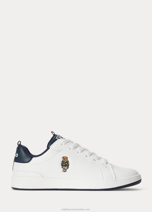 tenis de piel sintética con oso polo niñosRalph Lauren 2XR2V6703