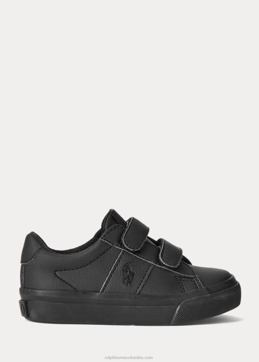 tenis sayer ez de piel sintética niños triple negro Ralph Lauren 2XR2V6351