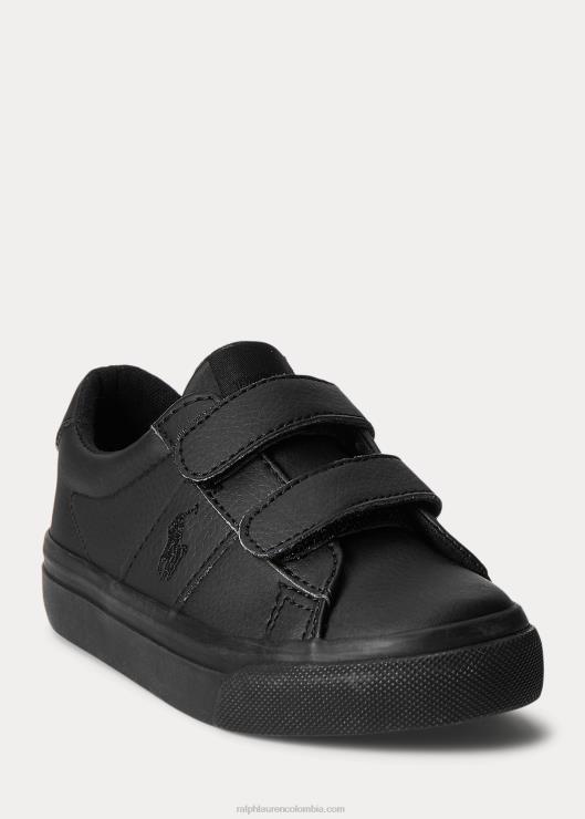 tenis sayer ez de piel sintética niños triple negro Ralph Lauren 2XR2V6351