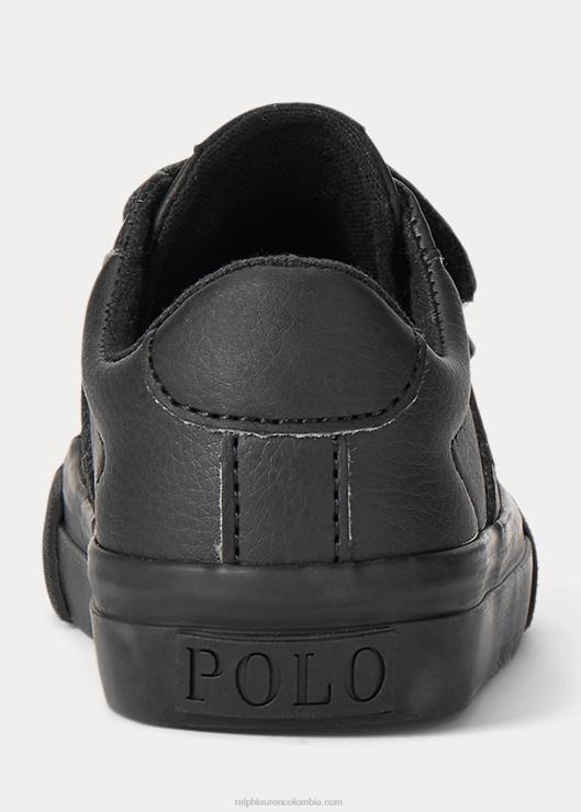 tenis sayer ez de piel sintética niños triple negro Ralph Lauren 2XR2V6351