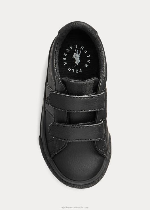 tenis sayer ez de piel sintética niños triple negro Ralph Lauren 2XR2V6351
