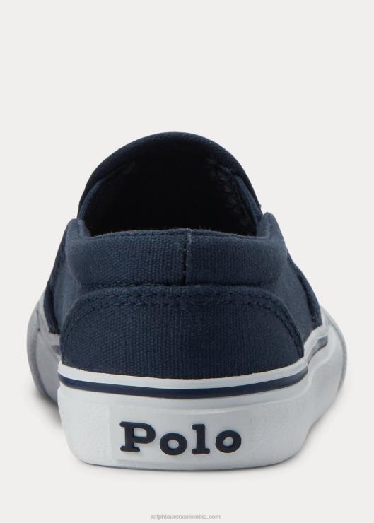 tenis sin cordones de lona con oso polo keaton niños Armada Ralph Lauren 2XR2V6341