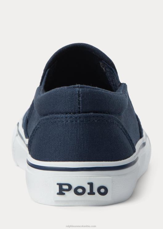 tenis sin cordones de lona con oso polo keaton niños Armada Ralph Lauren 2XR2V6370