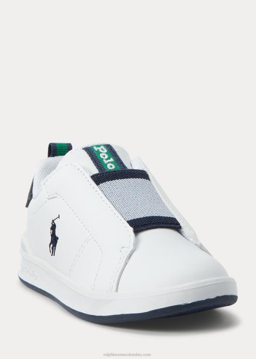 tenis sin cordones heritage court ii niños blanco Ralph Lauren 2XR2V6336