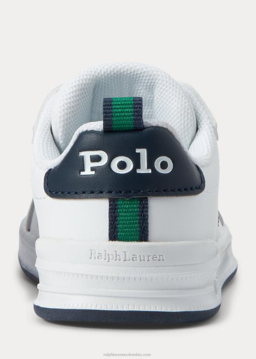 tenis sin cordones heritage court ii niños blanco Ralph Lauren 2XR2V6336