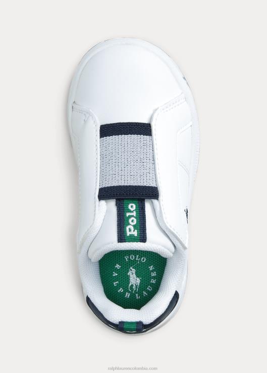 tenis sin cordones heritage court ii niños blanco Ralph Lauren 2XR2V6336