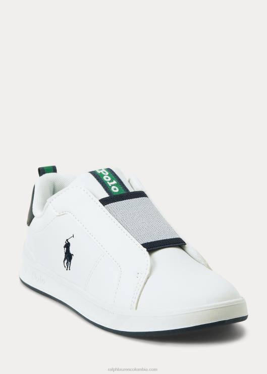 tenis sin cordones heritage court ii niños blanco Ralph Lauren 2XR2V6366