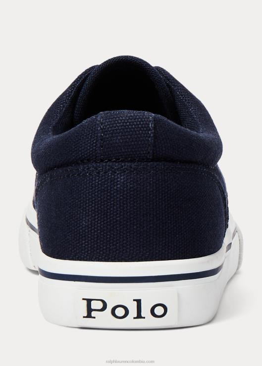 zapatillas de lona keaton niños azul marino/blanco Ralph Lauren 2XR2V6372