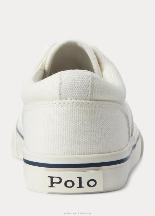 zapatillas de lona keaton niños crema de pergamino Ralph Lauren 2XR2V6373