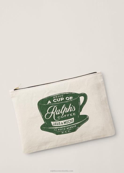bolsa de café con cremallera unisexo blanco/verde multicolor Ralph Lauren 2XR2V2711