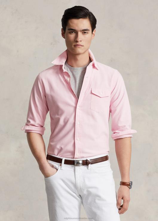 camisa oxford de corte personalizado unisexo nueva rosa Ralph Lauren 2XR2V936