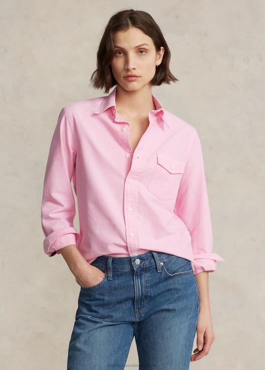camisa oxford de corte personalizado unisexo nueva rosa Ralph Lauren 2XR2V936