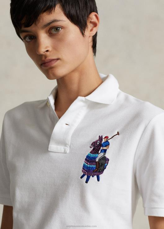 camiseta polo ralph lauren x fortnite unisexo blanco2XR2V1221