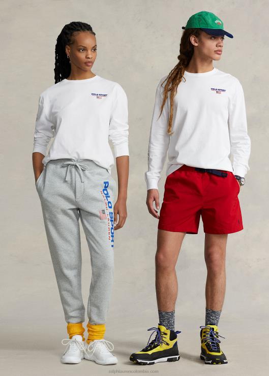 playera polo sport de corte clásico unisexo blanco Ralph Lauren 2XR2V454