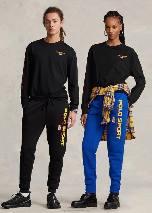 playera polo sport de corte clásico unisexo oro negro Ralph Lauren 2XR2V456