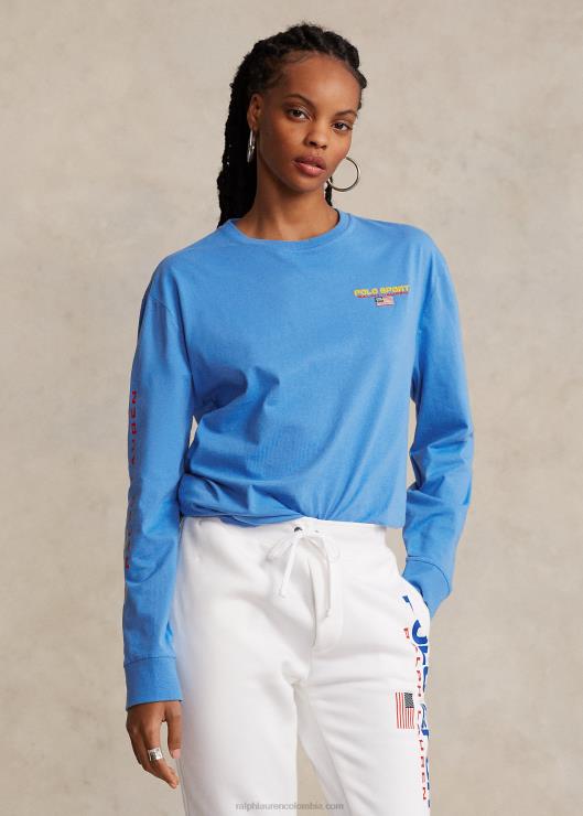 playera polo sport de corte clásico unisexo órbita azul Ralph Lauren 2XR2V455