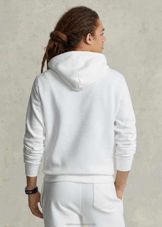 sudadera polar con capucha deportiva unisexo blanco Ralph Lauren 2XR2V3421