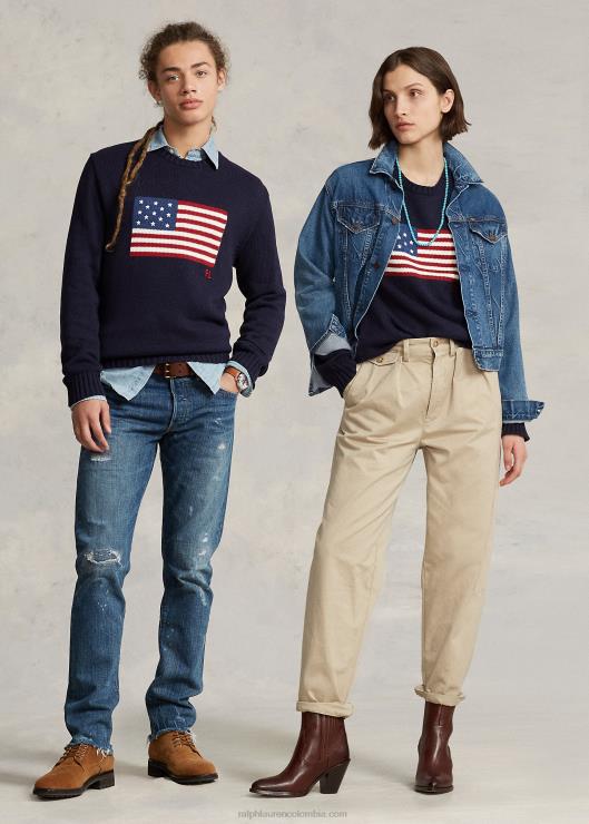 el suéter icónico de la bandera unisexo Armada Ralph Lauren 2XR2V3428